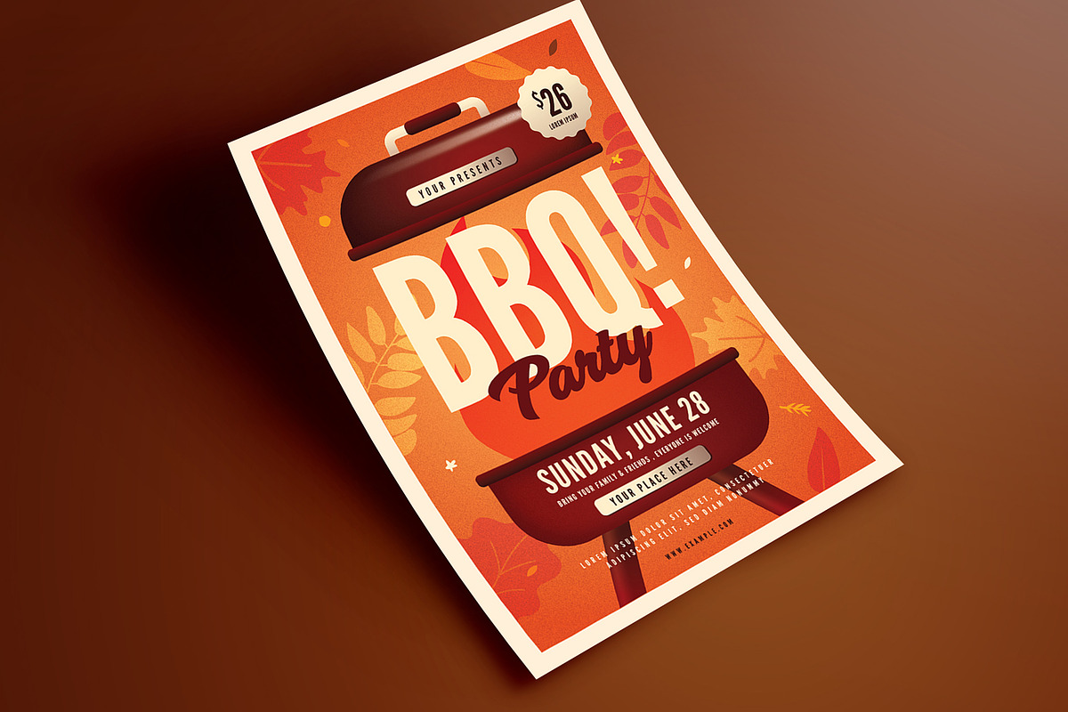 Autumn BBQ Party Flyer, a Flyer Template by Guuver (Photo 3 of 3)