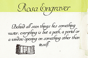 Rosa Engraver - Vintage Script Font, a Script Font by Lilithcollageart (Thumbnail 2 of 12)