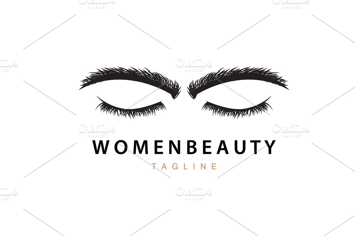 Eyelash Logo Women's Eye Beauty, a Branding & Logo Template by Maylianaw28
