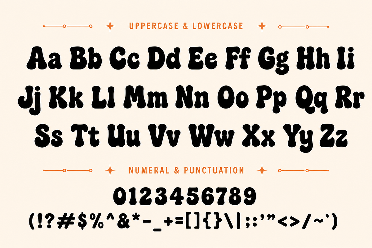 Snackaroo - Groovy Display Font, a Handwritten Font by overlaytemplates (Photo 4 of 5)