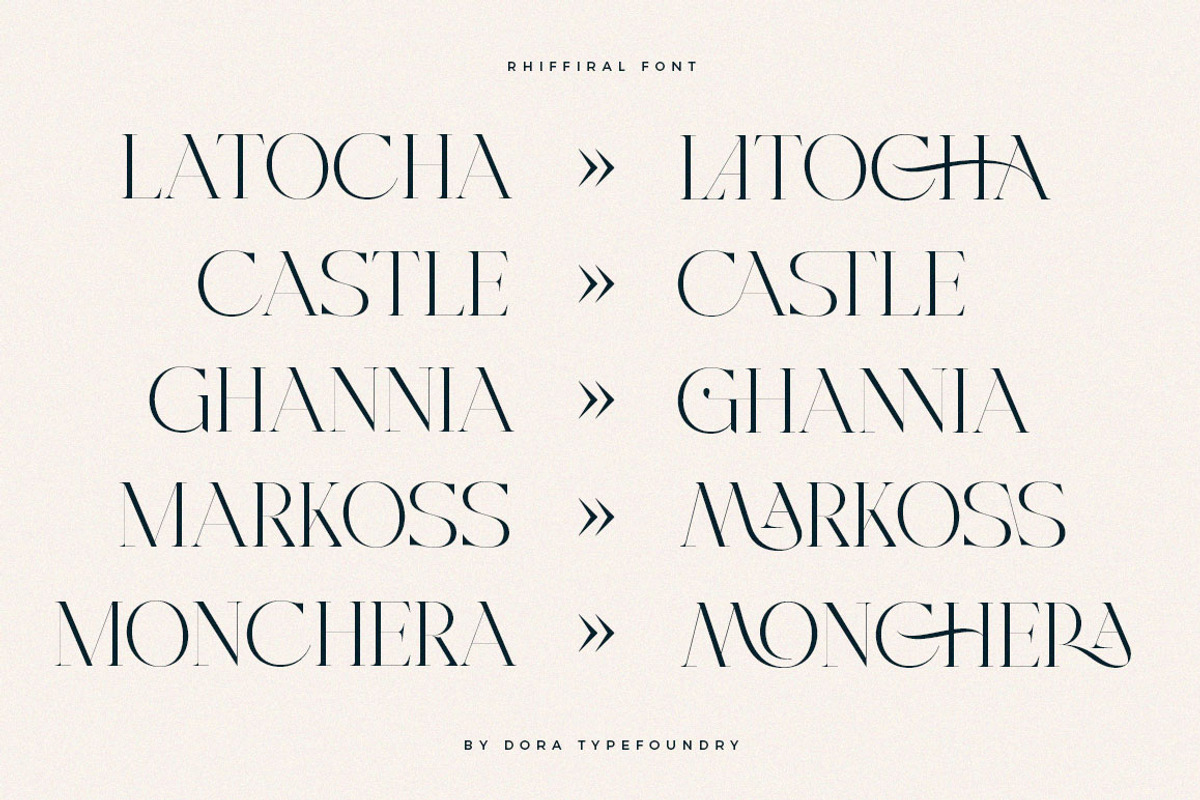 Rhiffiral, a Serif Font by Dora Typefoundry (Photo 18 of 30)