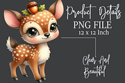 Autumn Cute Deer Clipart, an Illustration by Rose Art (Thumbnail 7 of 8)