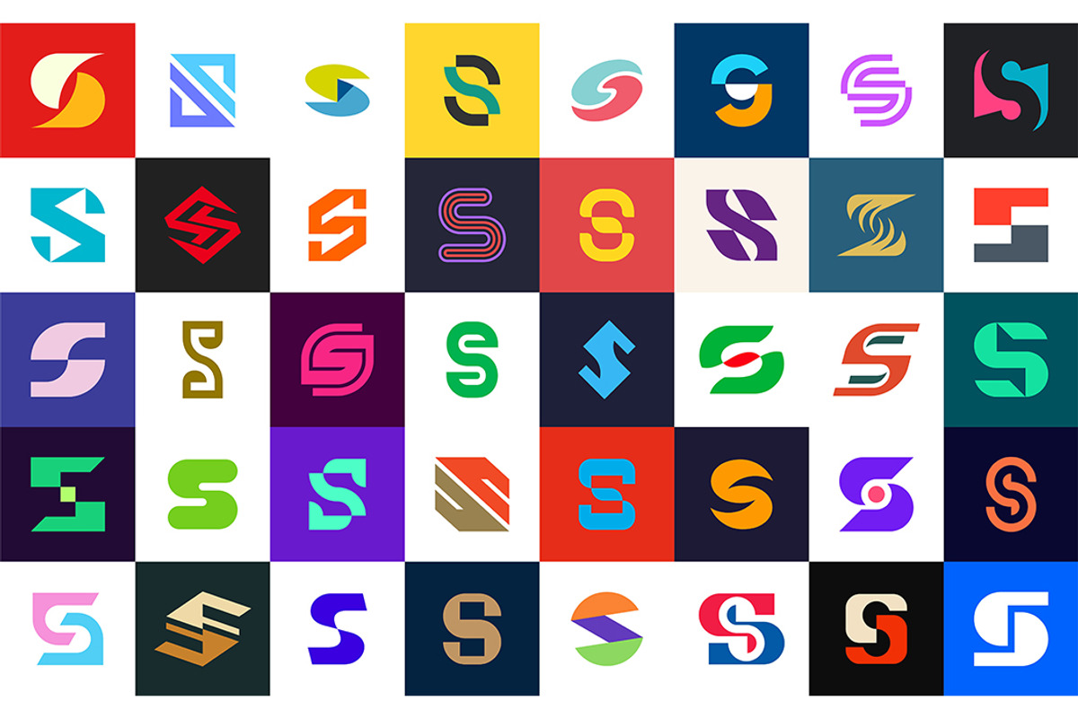 Logos collection with letter S, an Object Graphic by NataliiaVolyk