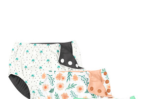 Baby Swim Diaper Mock-ups Set