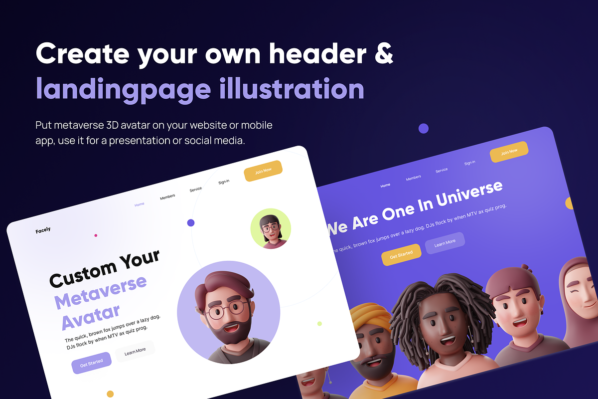 Facely - MetaPeople 3D Avatar, a Characters & Person 3D Model by Illustraly Design (Photo 6 of 7)