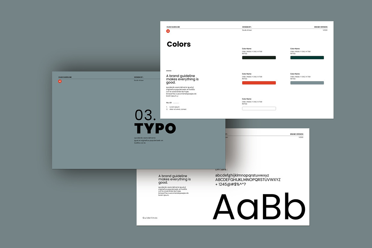 Huas Brand Guideline Presentation, a Presentation Template by Studio Artisan (Photo 6 of 10)