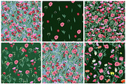 48 vector floral patterns, a Pattern Graphic by Alena Stoyko design (Thumbnail 11 of 19)