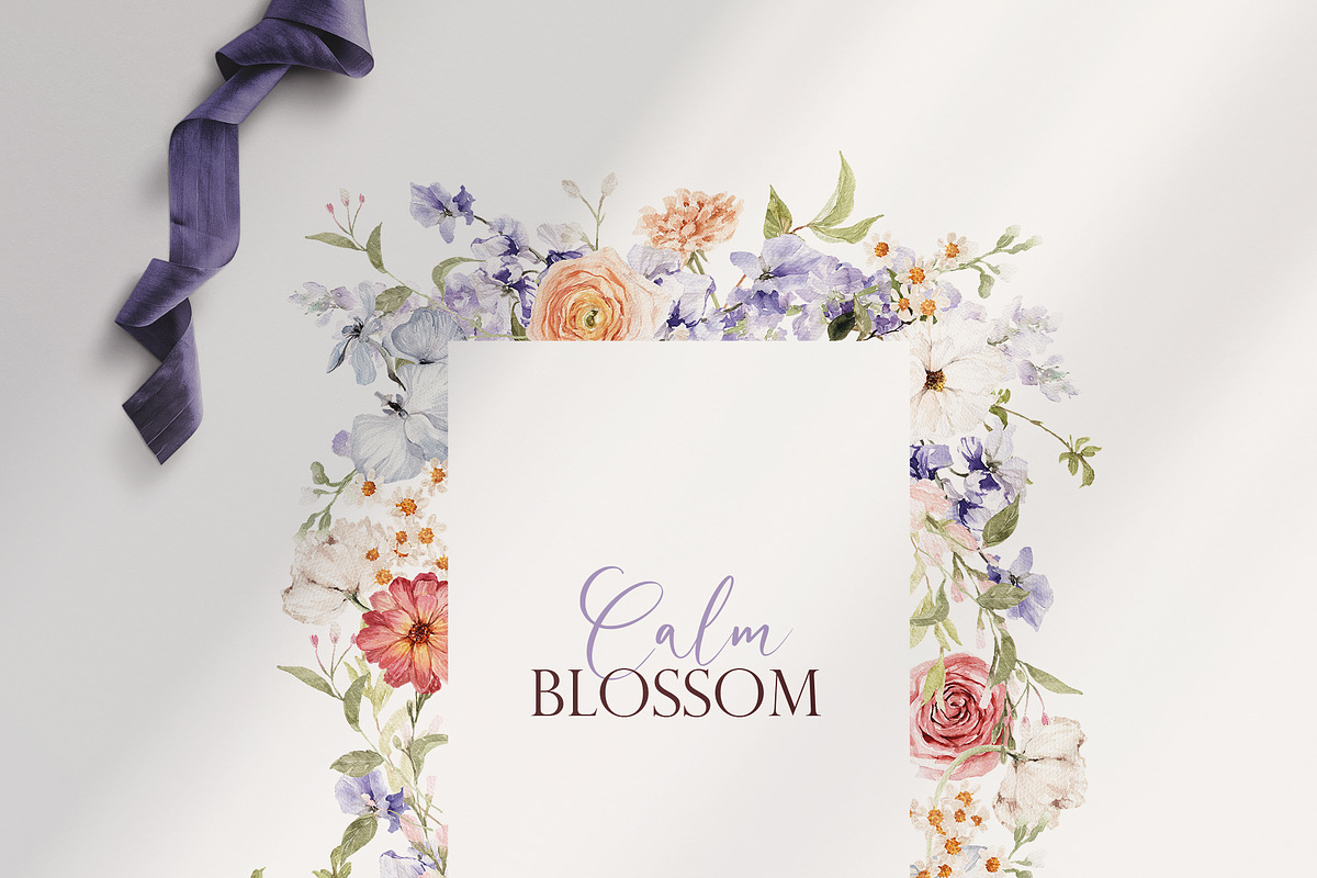 Watercolor Flower - Calm Blossom, a Decorative Illustration by Beigetime (Photo 11 of 16)