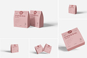 Paper Bag With Label Mockup, a Product Mockup by Indah (Thumbnail 1 of 6)