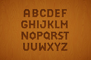 3D Font Set. Gold, wood, silver, an Object Graphic by Artha Design Studio (Thumbnail 3 of 4)