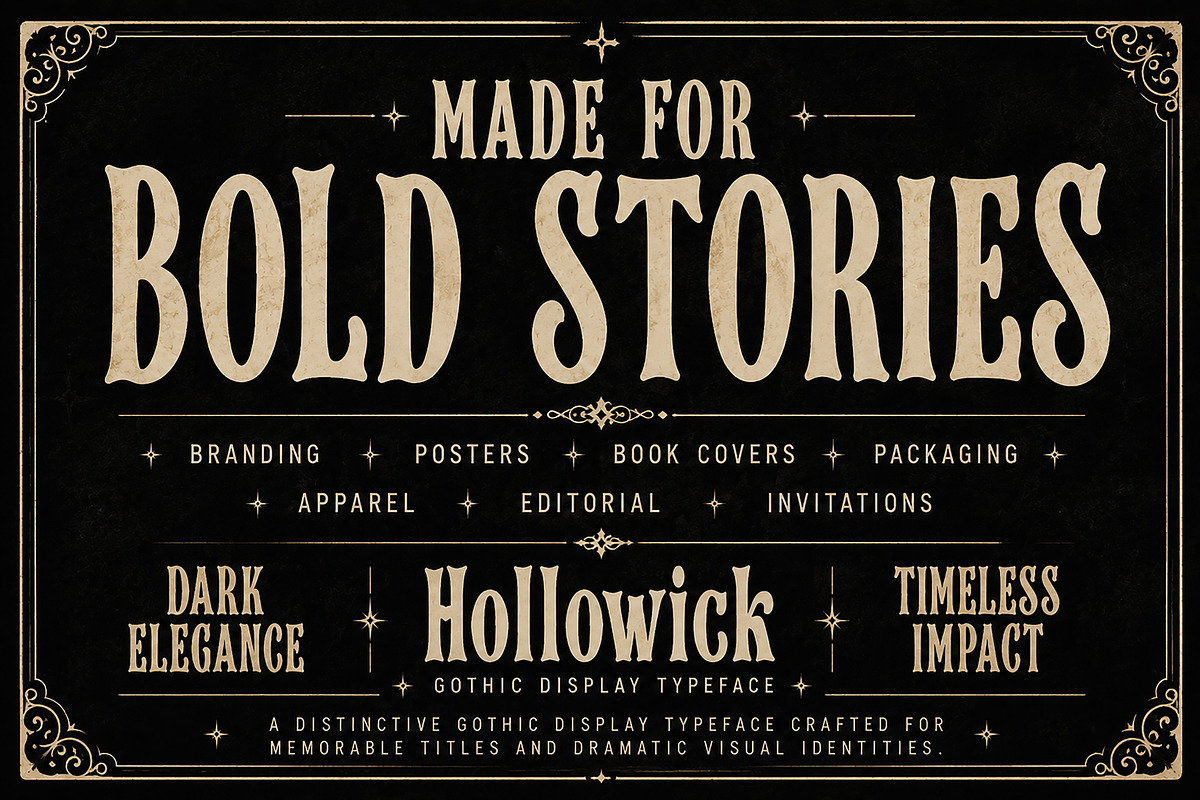 Hollowick – Vintage Display Font, a Slab Serif Font by Wow Magic (Photo 2 of 4)