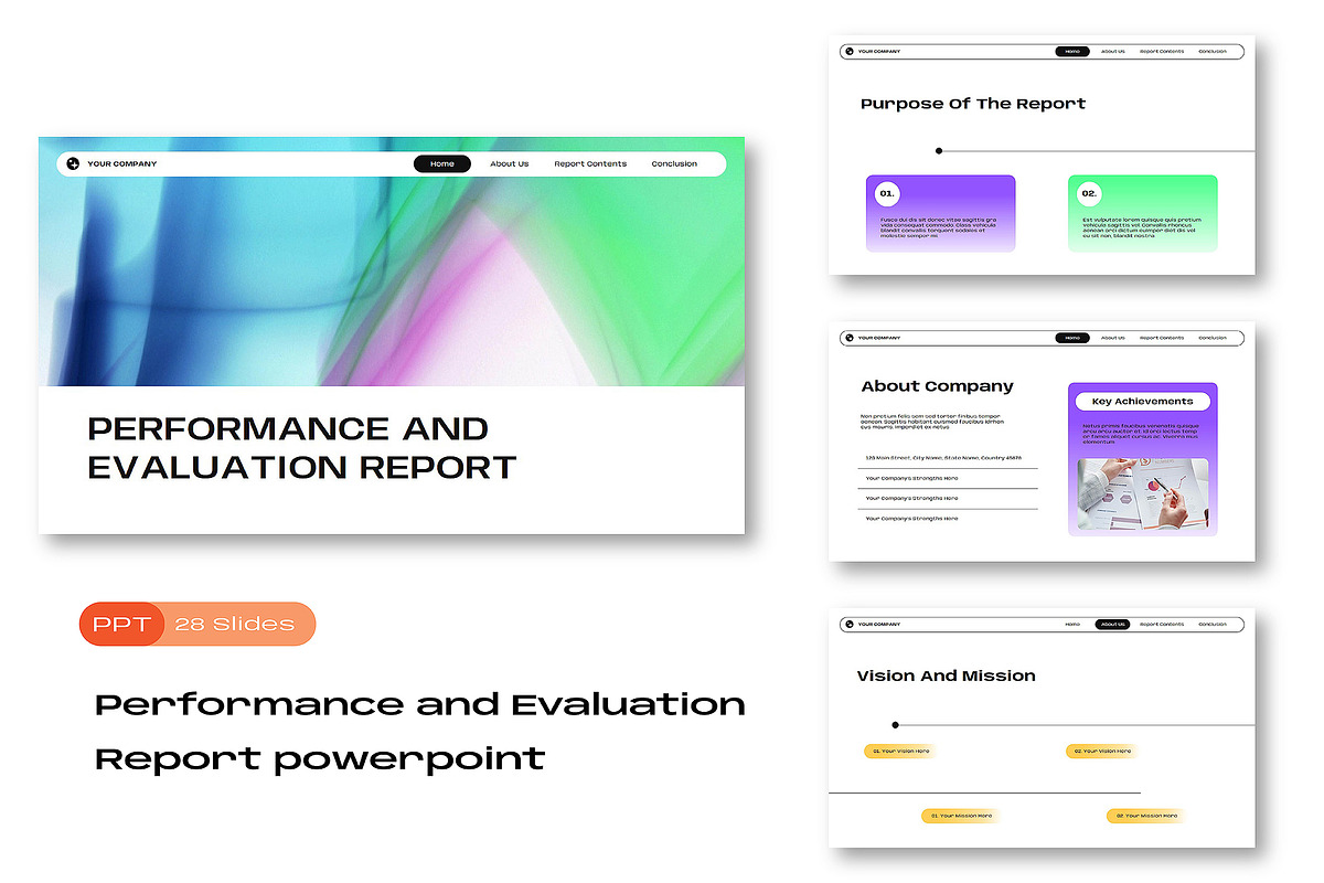 Evaluation Report Powerpoint Templat, a Presentation Template by Siska Arista (Photo 2 of 5)