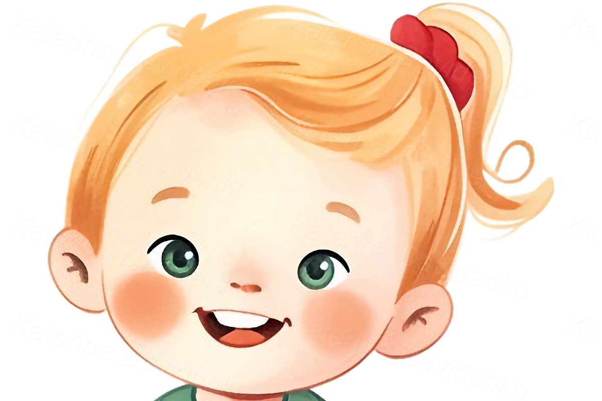 Cartoon multinational kids faces png, a Person Illustration by Bubert Art