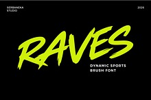Raves Dynamic Sports Brush Font