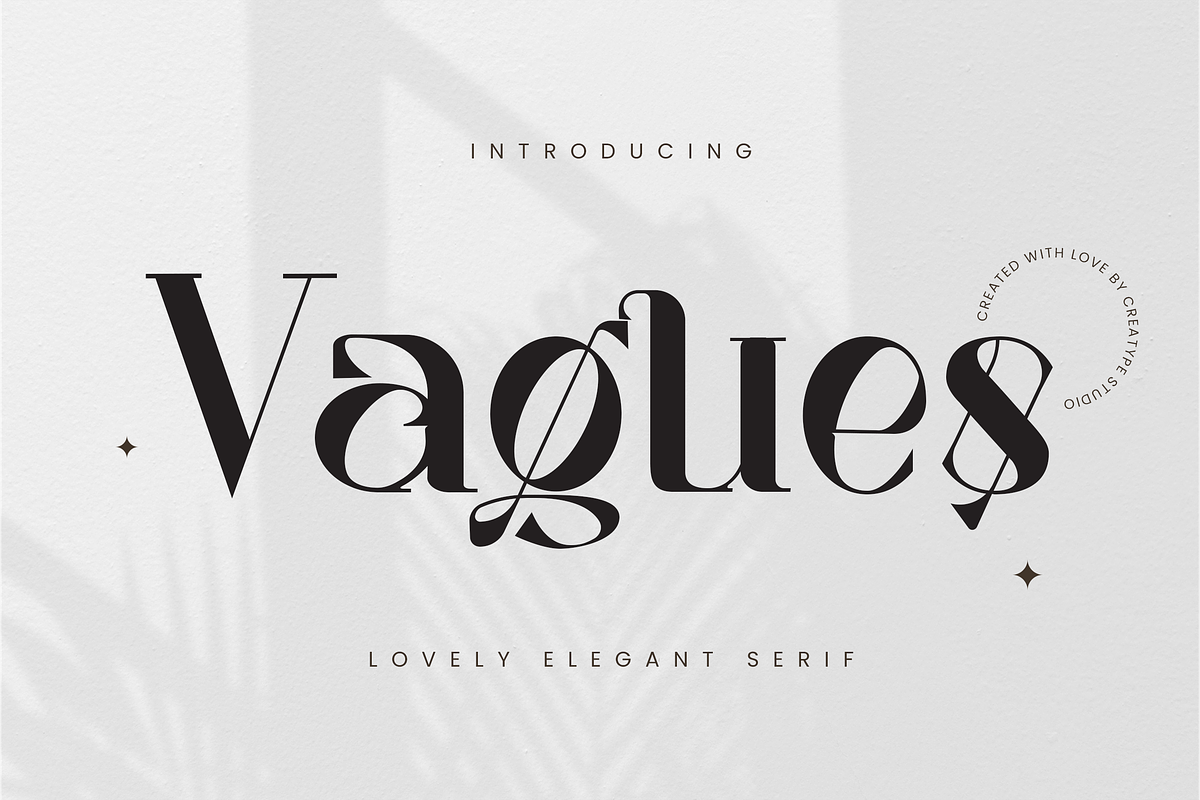 Vagues Elegant Serif, a Serif Font by Creatype Studio (Photo 1 of 10)