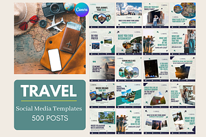 Travel Posts- Canva Templates