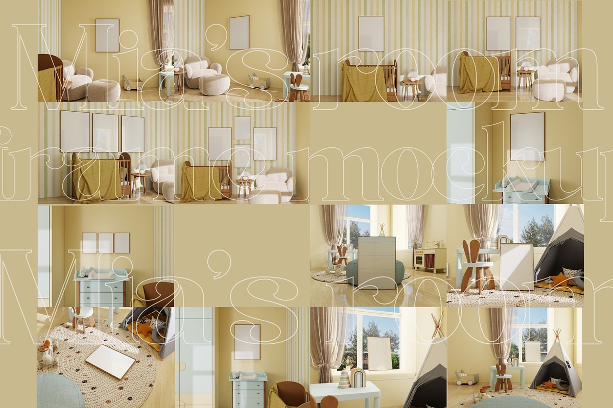 MIA | Cute Nursery Frame Mockup Set, a Household Mockup by SoleilHomeMockups (Photo 13 of 13)