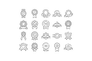 Collecting achievement badges,, an Object Graphic by pikepicture