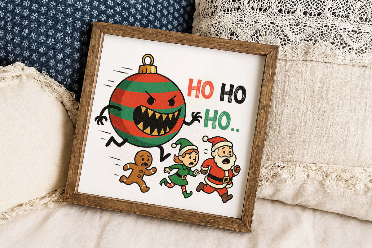 Christmas Ornament Ball Funny Gnome, an Illustration by Libby Wishes (Photo 7 of 8)
