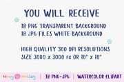 Watercolor Santa & Animals Clipart, an Animal Illustration by Noey smiley (Thumbnail 3 of 6)