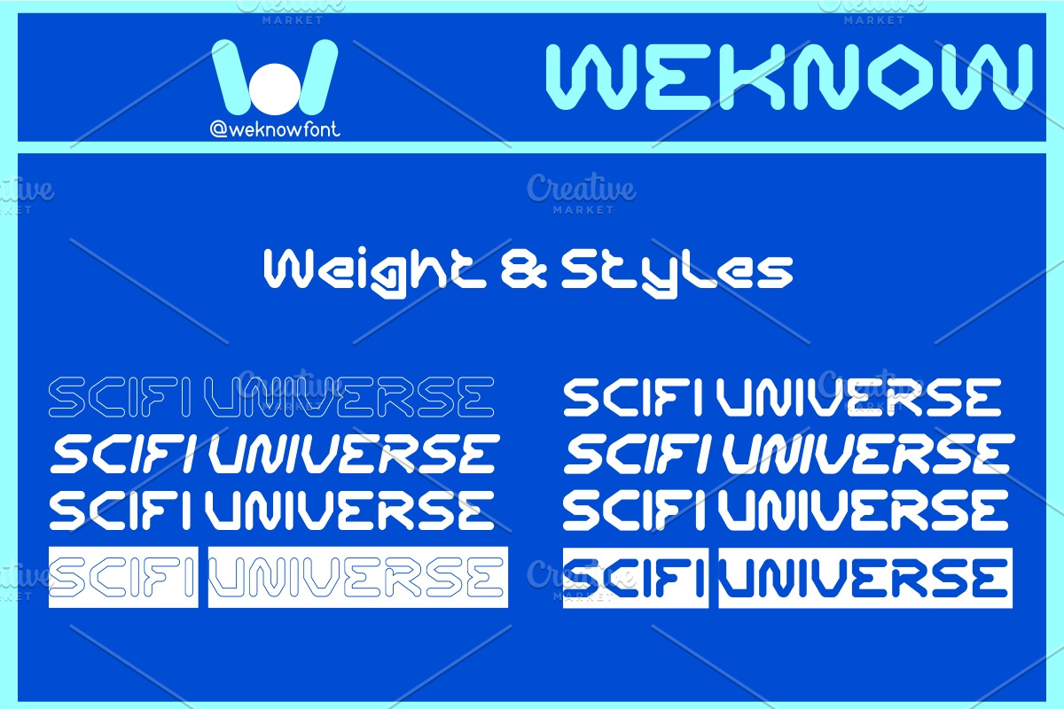 Scifi Universe font, a Font by weknow (Photo 7 of 8)
