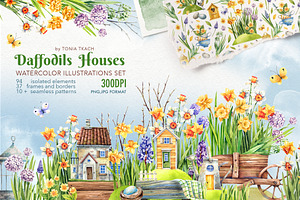 Daffodils  Houses