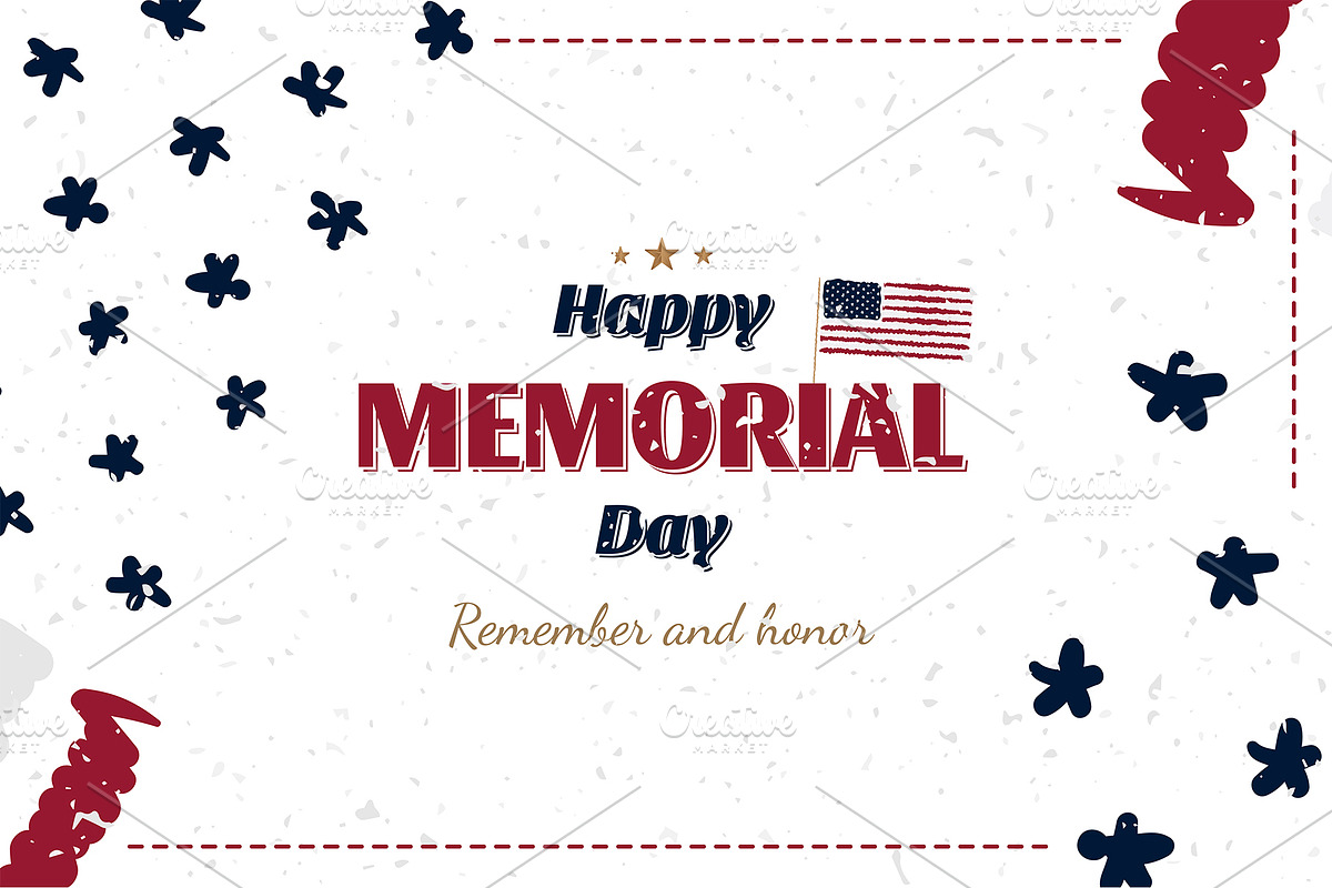 Happy Memorial Day. Greeting Card, an Invitation Template by VADISH ZAINER