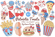 Patriotic Treats PNG Clipart Bundle, a Seasonal Illustration by LemonDesign (Thumbnail 1 of 3)