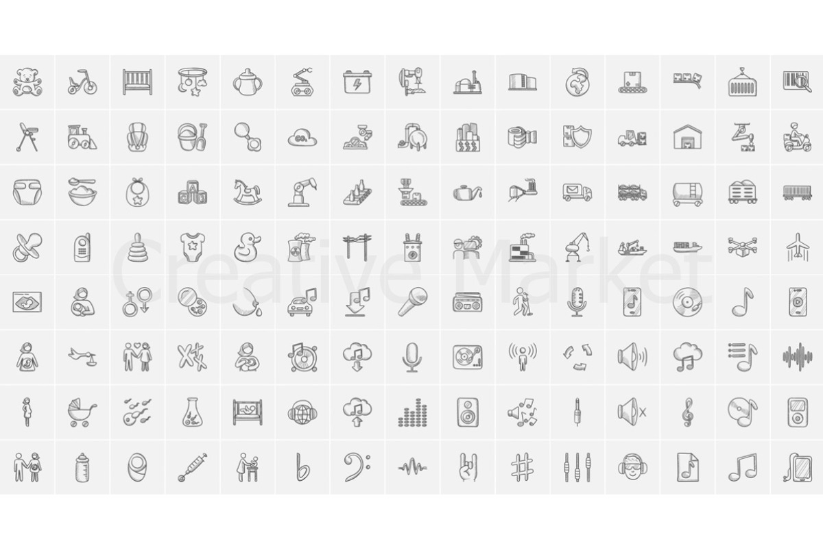 2200 vector sketch icons mega pack, an Outline Icon by Visual Generation (Photo 9 of 21)