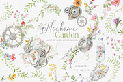 Watercolor MECHANIC GARDEN FLORAL, a Decorative Illustration by Beigetime (Thumbnail 1 of 9)