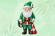 Santa with Green Gnome Sublimation, a Seasonal Illustration by Craft Nest (Thumbnail 2 of 5)