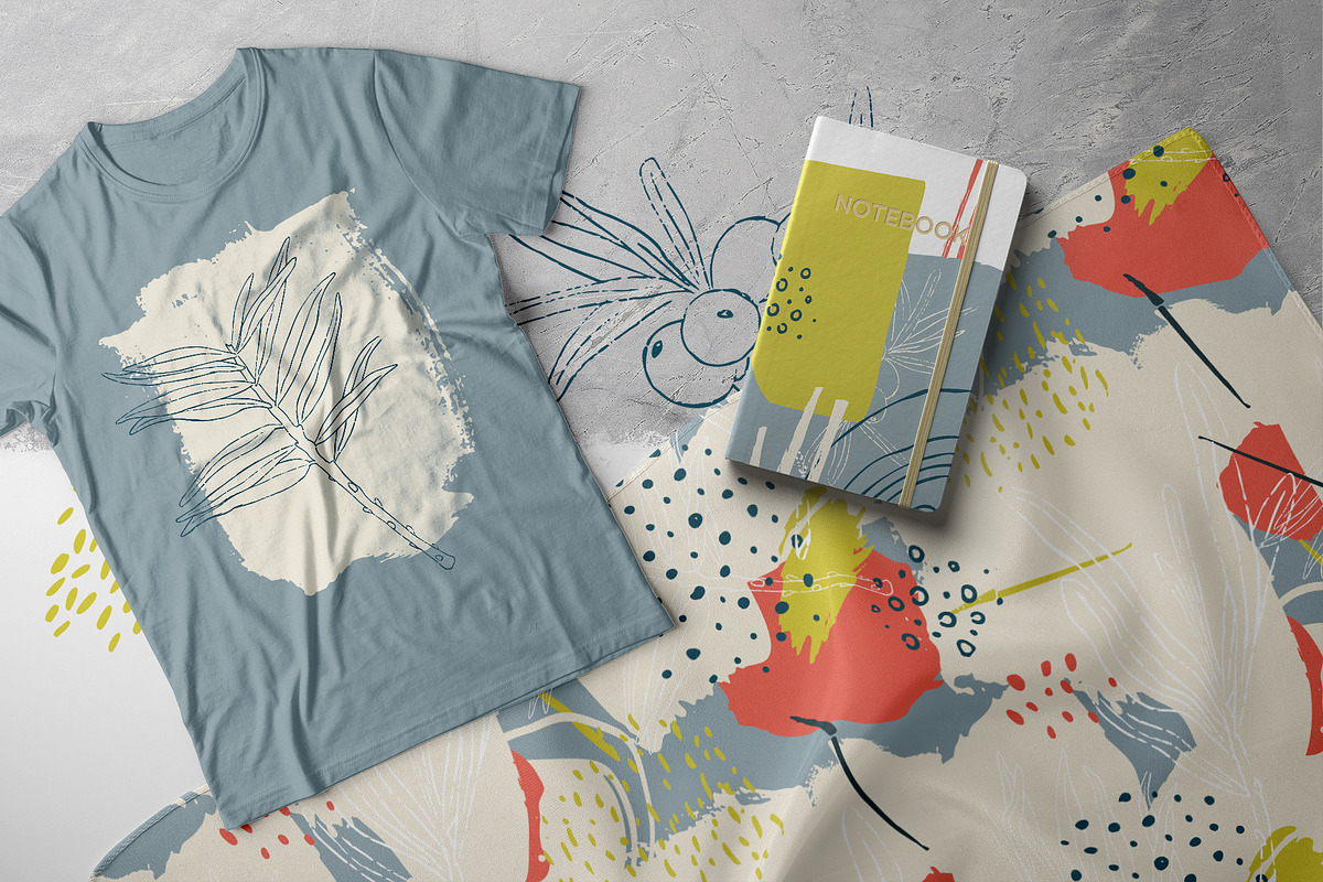 Sea buckthorn vector collection, a Pattern Graphic by Kate Art (Photo 6 of 25)