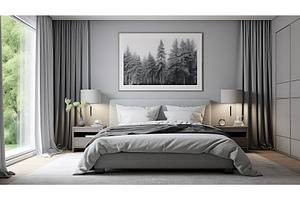 modern gray interior background ai, an Industrial Photo by pikepicture