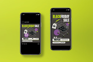 Black Edgy Black Friday Flyer Set