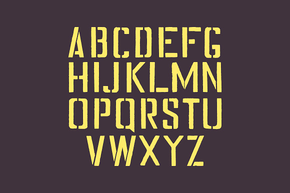 Stencil english alphabet (!vector!) preview 4