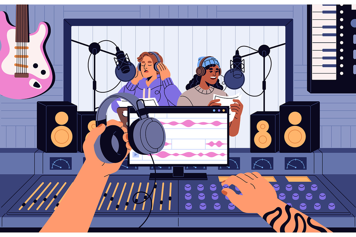 Music, sound recording studio, a Person Illustration by PaperTrident (Photo 1 of 2)