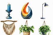 Home Decor Clipart Bundle, an Illustration by Craft Nest (Thumbnail 5 of 6)