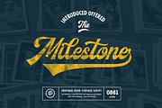 Milestone Script, a Script Font by Fortunes Co (Thumbnail 1 of 16)