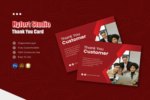 Hyfort Studio - Thank You Card, a Card Template by Esensifiksi.studio