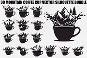 Mountain Coffee Cup Design Bundle, an Illustration by yasushie (Thumbnail 1 of 31)