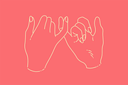 Pinky Swear Hands, an Outline Icon by Masha Tace (Thumbnail 1 of 2)