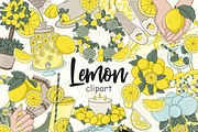Lemon Clipart, a Food Illustration by GlamArtZhanna (Thumbnail 1 of 5)
