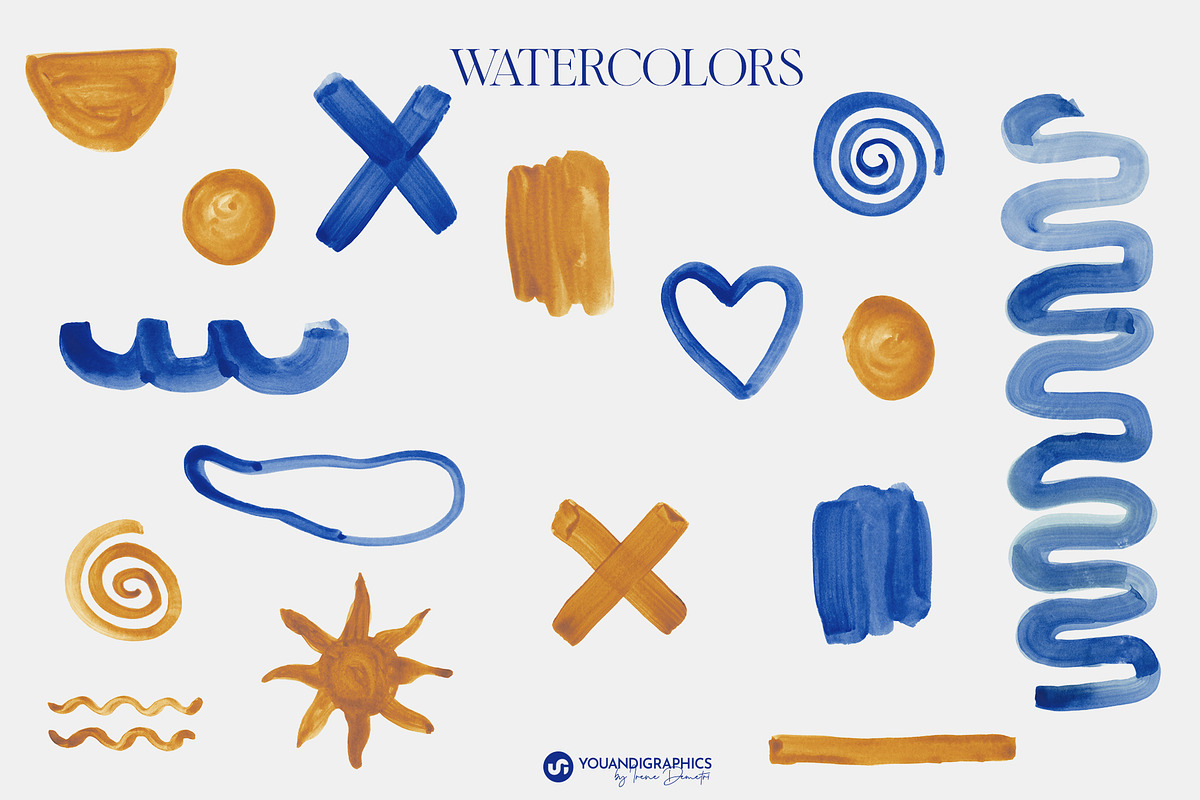 Beach House Watercolor Patterns, a Pattern Graphic by Youandigraphics (Photo 17 of 19)