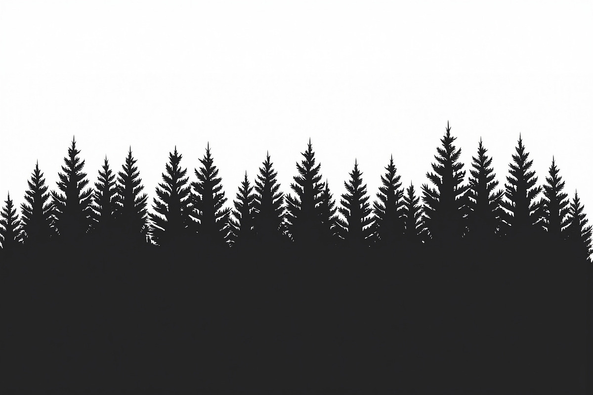 Pine Forest Silhouette Bundle, a Graphic by Creativeshirt (Photo 9 of 14)