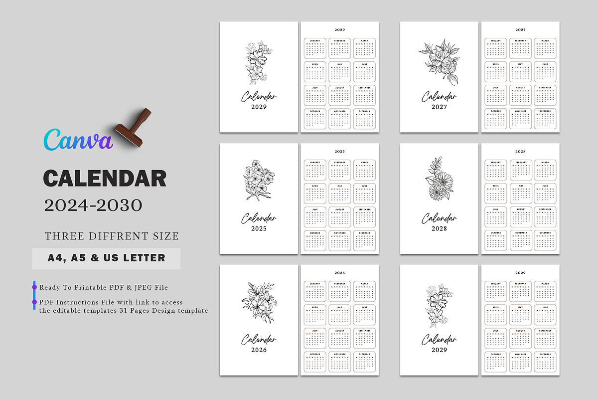 Calendar Template, a Stationery Template by Design Zone (Photo 1 of 6)
