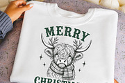 Funny Christmas Highland Cow, a Seasonal Illustration by DreamCafeArt (Thumbnail 6 of 7)