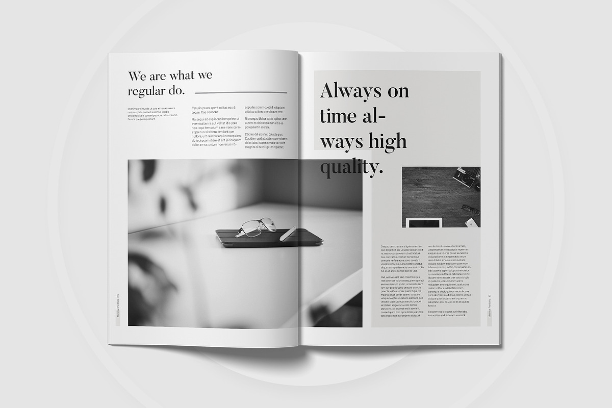 Minimal Modern Portfolio Template, a Presentation Template by astutedesign11 (Photo 9 of 13)
