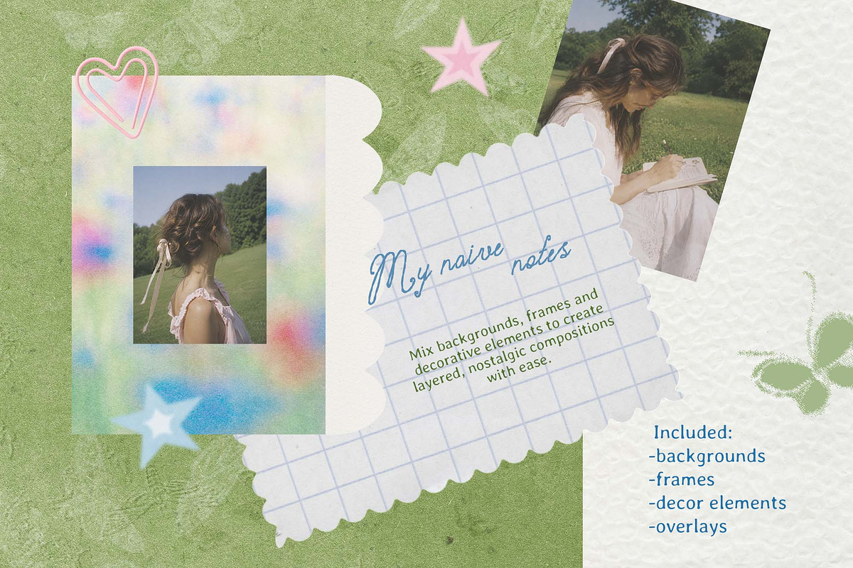 Naive Whimsy Dreamy Collage Kit, an Object Graphic by DigARTbyHavroshka (Photo 5 of 17)