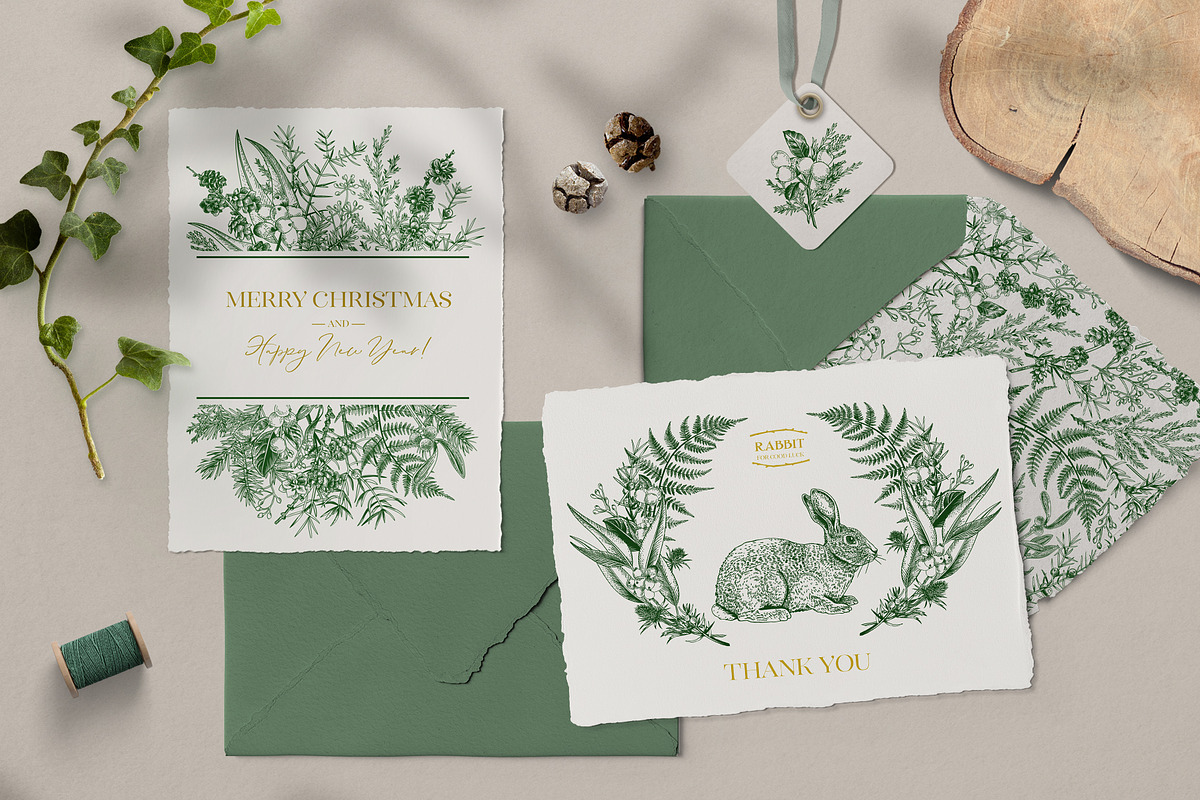 Forest Christmas  b&w, a Decorative Illustration by Lisla (Photo 3 of 11)