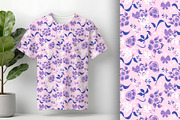Wild Rose and Ribbon Seamless, a Pattern Graphic by Sharon Schwalbe (Thumbnail 2 of 7)